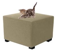 ZEaink Funda de Reposapiés Sofá Otomano Funda de Puff Cuadrado 50x50/40x40 Funda de Puff Cuadrado Elástica Jacquard Funda para Otomana Protectora Lavable (Color : #11, Size : 50x50x40cm)