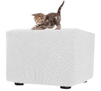 ZEaink Funda de Reposapiés Sofá Otomano Funda de Puff Cuadrado 50x50/40x40 Funda de Puff Cuadrado Elástica Jacquard Funda para Otomana Protectora Lavable (Color : #19, Size : 50x50x40cm)