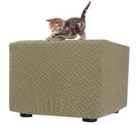 ZEaink Funda de Reposapiés Sofá Otomano Funda de Puff Cuadrado 50x50/40x40 Funda de Puff Cuadrado Elástica Jacquard Funda para Otomana Protectora Lavable (Color : #23, Size : 45x45x40cm)