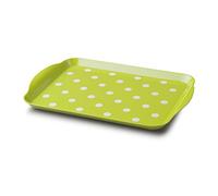 Zeal G201L - Bandeja de melamina con diseño de lunares (30 x 21 cm), color lima