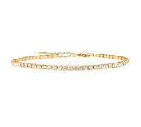 Zealmer Gargantilla de diamantes de imitación plateados, collar chapado en oro, joyería de regalo para mujer, boda, dama de honor, 12.4 inches, Zinc, Diamantes de imitación