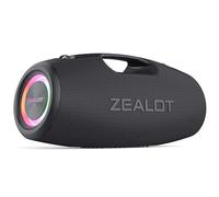 Zealot Altavoz Bluetooth Grande 120W con Luz LED, Altavoz Exterior Inalámbrico, Autonomía de 40 Horas, Bluetooth 5.2 y IPX6 Impermeable, Sonido Estéreo para Fiesta, Entrada USB/AUX/TF