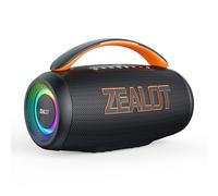 Zealot Altavoz Portátil con Potente Sonido 60W, Luces Led y Bluetooth 5.3, Resistente al Agua IPX6 para Exterior, Sonido Estéreo, 20H de Duración de La Batería, Negro