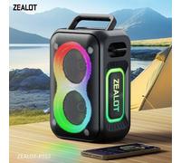 ZEALOT-PT02 Altavoz Bluetooth portátil de 60 W, hasta 12 horas de reproducción, IPX6 resistente al agua y al polvo, sonido potente para exteriores Verde militar