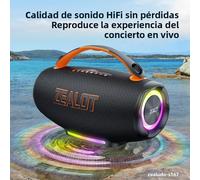 Zealot_S167 Altavoz Bluetooth portátil de 100 W Altavoz para exteriores Bluetooth 5.4 con IPX6 resistente al agua, 12 horas de reproducción, para acampar y hacer senderismo Azul