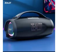 Zealot_S98 Altavoz Bluetooth de 160W, Subwoofer TWS inalámbrico de gran potencia, altavoz portátil resistente al agua, potencia móvil, sonido HIFI de calidad Negro