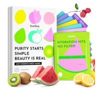 ZealSea Belleza Limpia Mascarilla Facial Skincare, Minimalismo 15 Ingredientes Face Mask, Diseño de color dopamina Mascarillas Faciales, Niñas Kit para Spa Fiesta, Set Regalo Mujer Belleza, 14 Piezas