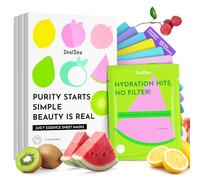ZealSea Belleza Limpia Mascarilla Facial Skincare, Minimalismo 15 Ingredientes Face Mask, Diseño de color dopamina Mascarillas Faciales, Niñas Kit para Spa Fiesta, Set Regalo Mujer Belleza, 21 Piezas