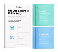 ZealSea Set de mascarillas Cicalix y Ceramidbar, mascarilla de tejido con solución dermatológica para sensibilidad multifactorial, calmante y fortalecedora, paquete de 8