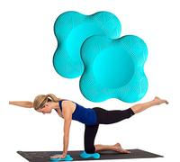 ZEALTOP - Rodillera de yoga extra gruesa para rodillas, codos, muñecas, manos, cabeza, yoga, pilates, entrenamiento, almohadilla de rodillas (azul lago)
