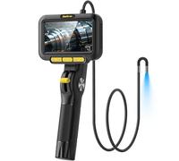 Zealtron Endoscopio con Rotación Bidireccional 210° | Cámara Endoscópica de Inspección, Sonda 6.2mm, Tubo Flexible Autorecuperable 1.5m, Pantalla IPS 5" | para Motor/Tuberías
