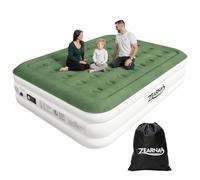 Zearna Colchón Hinchable Doble para 2 Personas, Cama de Aire Autoinflable Rápido en 3 Minutos con Bomba Eléctrica Integrada, Colchón Portátil para Invitados o Uso en Casa, Medidas 203x152x46 cm
