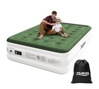 Zearna Colchón Hinchable Matrimonio Colchón Inflable 2 Plazas 191x137x46cm con Bomba Eléctrica Autoinflable Incorporada Tan Solo 3 Minutos para Invitados Uso Doméstico y Camping