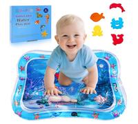 Zeawavsl Alfombra de Agua Para Bebé, Alfombrilla de Juego de Agua sin BPA, Alfombra Inflable Para Bebés de 3 a 6 a 9 Meses Recién Nacidos, Estimulación del Crecimiento de Bebé
