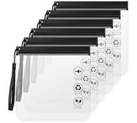 Zeawavsl Bolsas con Cremallera Bolsas para LíQuidos De AvióN - Paquete De 6 20x20cm Certificado TSA Impermeables Y A Prueba De Fugas con Asas Accesorios De Viaje para Viajes AéReos De Mano (6)