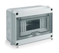 Zeawavsl Caja de Distribución de Superficie IP65, 8 Módulos Caja Cuadro Electrico Superficie, Caja Estanca Exterior Electrónica con Bloque de Terminales, Caja Conexiones Electricas (8 Módulo)