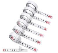 Zeawavsl Cinta MéTrica Autoadhesiva, Paquete de 6 Cinta MéTrica De Escala de 1 M/2 M Cinta MéTrica Blanca Para Medir Objetos Verticales Como Bancos De Trabajo (Adelante, AtráS, Centrado)