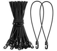 Zeawavsl Cuerdas EláSticas Cortas con Ganchos de 25 CM, 25 Piezas Pulpos Elasticos con Gancho, Tensor de Goma de Tensor de Planificador Multifuncional con Ganchos Cortos, Campamento (25)