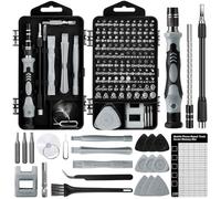 Zeawavsl Juego de Destornilladores de Precisión MECHANIC 122 en 1 con Cepillo Pequeño - Kit de herramientas de reparación de teléfonos Celulares, Computadoras Portátiles, Cámaras, Gafas (Grey)