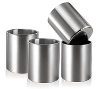 ZEAYEA Juego de 4 vasos de whisky de acero inoxidable, 10 onzas de doble pared para whisky, irrompible, gran regalo para hombres, marido, padre, amante del whisky