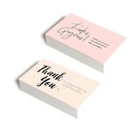 Zeayebsr 100pcs Tarjeta de Agradecimiento - Thank You, Expresar gratitud Ideal para agradecer a papá, Regalos Originales para Hombre con Frase Original, Incluye sobre y Sticker
