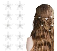 Zeayebsr 10pcs Pinza de Pelo,Pequeñas Pinzas para el Cabello en Forma de y Flor,Mini Clips de Pelo Niña,Pinza para el cabello Surtidos,Accesorios para el Cabello para Mujeres Niñas,pinzas pelo niña