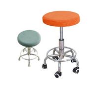 Zeayebsr 2pcs Funda Taburete Redondo 30-40cm Tela Lujosa, funda taburete cuadrado，Elasticidad Queda Suave y Cómodo Lavable a Prueba de Polvo y Duradero