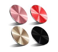 Zeayebsr 4 PCS Placas de Metal de Repuesto - Láminas Metálicas Magnético Delgada, Soporte de teléfono de Coche Adhesivo CD de Metal para Montaje de Coche kits, para Soporte Movil Coche Imán，movil