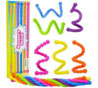 Zeaying 6 Piezas Juguetes sensoriales texturizados Palos, Palo de Juguete para autistas/Ansiedad, Aliviar la ansiedad y el estrés, Fidget Toys Set de Cuerdas de Viaje para niños de 3 años y Adultos