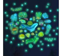 Zeaying Animales marinos pegatinas luminosas, Mar Pegatina Pared Fluorescentes, Oceánica Luminosos Criaturas Pegatinas, Animales dibujos animados Pegatina Techo, Decoración para Dormitorio Infantil