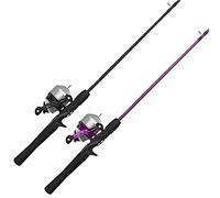 Zebco 33 Combos de Carrete y caña de Pescar Spincast (Paquete de 2), cañas de Fibra de Vidrio de 5 pies y 6 Pulgadas con Mango EVA, carretes de Pesca antirretroceso Quickset con Alerta de mordida, 1