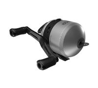 Zebco 33 MAX Spincast - Carrete de Pesca, tamaño 60, recuperación de Mano Derecha o Izquierda, línea Zebco Cajun de 20 Libras, Plateado/Negro (Embalaje de almeja)