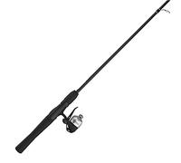 Zebco 33 Micro Trigger Spincast Carrete y caña de Pescar, caña de 5 pies de 2 Piezas con cómodo Mango EVA, Carrete de Pesca antirretroceso Quickset con Alerta de mordida, Plata/Negro