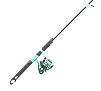 Zebco Kids Rambler - Combo de Carrete Giratorio y caña de Pescar, caña de Pescar de 5 pies y 3 Pulgadas, Carrete tamaño 20, recuperación Intercambiable para Mano Derecha o Izquierda, preenrollada con