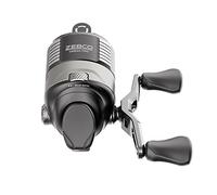 Zebco Omega Pro Spincast - Carrete de Pescar, tamaño 20, pasadores de cerámica duales, piñón de latón sólido, recuperación de sedal GlideLine ll, preenrollado, sedal de 2,7 kg, para Trenzado, Negro