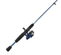 Zebco Slingshot Spinning Reel and Fishing Rod Combo, 6 pies 2 Piezas caña de Pesca, tamaño 20 Carrete, recuperar Mano Derecha o Izquierda, pre-Enrollado con línea Zebco Cajun de 8 Libras, Azul