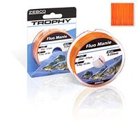 Zebco Trofeo Fluo Manie monofilamento Accesorios de Pesca línea Completa, Rojo Fluorescente, 0,25mm / 5Kg