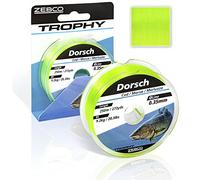 Zebco Trofeo monofilamento Accesorios de Pesca línea de Bacalao, Calidad, Fluo Amarillo, 0,40mm / 12,7Kg