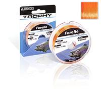 Zebco Trophy Forelle Sedal de Pesca monofilamento, Accesorio para Trucha, Naranja Flúor, 0,18mm / 2,9Kg
