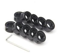 Zeberoxyz 10 unids/pack negro 8mm eje bloqueo collar T8 plomo tornillo bloqueo anillo material aislamiento para impresora 3D accesorios (8mm-negro)
