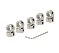 Zeberoxyz 10 unids/pack plata 10 mm eje bloqueo collar T10 plomo tornillo bloqueo anillo material aislamiento para impresora 3D accesorios (10 mm-plata)
