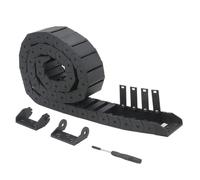 Zeberoxyz 15x40mm Cadena de Arrastre Longitud 1Metro Tipo Interior Abierto Negro Plástico Flexible Portacable R28 con 1Kit Conectores Finales para Impresora 3D (15mmx40mm-Interior Abierto)