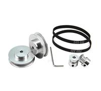 Zeberoxyz 2 piezas conjunto GT2 rueda síncrona 20 y 60 dientes 5 mm agujero polea dispensadora de aluminio con 2 piezas longitud 200 mm ancho 6 mm cinturón (20-60T-5B-6)