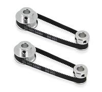 Zeberoxyz Juego de 2 ruedas síncronas GT2, 20 y 36 dientes, diámetro de 8 mm, polea de correa dentada de aluminio con 2 unidades de longitud de 200 mm de ancho y 6 mm de correa (20-36T-8B-6)