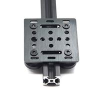 Zeberoxyz Rueda grande en V con placa para 2020V-Slot Perfil de aluminio 3D Accesorios de la impresora Conjunto de piezas para CNC Kossel Rueda Negra (ruedas de polea grandes)
