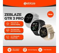 Zeblaze-reloj inteligente GTR 3 Pro para hombre y mujer, dispositivo con llamadas de voz, Pantalla AMOLED de 1,43 pulgadas, seguimiento de actividad física de acero inoxidable 316L Champagne Gold