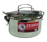 Zebra 152314 Stainless Steel Food Box and Pan with Snap on Lid, 14cm, Silver by Zebra