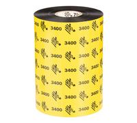 Zebra - 3400 High Performance Wax-Resin cinta térmica 450 m Negro - 03400BK11045