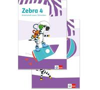Zebra 4. Paket Klasse 4: Paket: Arbeitsheft Lesen/Schreiben und Arbeitsheft Sprache mit Videos und interaktiven Übungen Klasse 4
