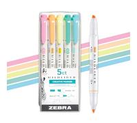 Zebra Mildliner Double Ended Marker Bold & Fine Point 5/Pkg-Fluorescent